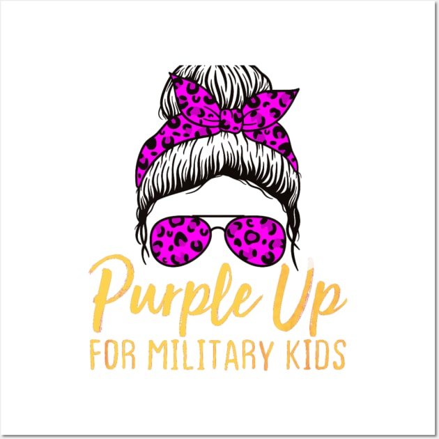 Purpleup for military kids messy golden bun Wall Art by Dreamsbabe